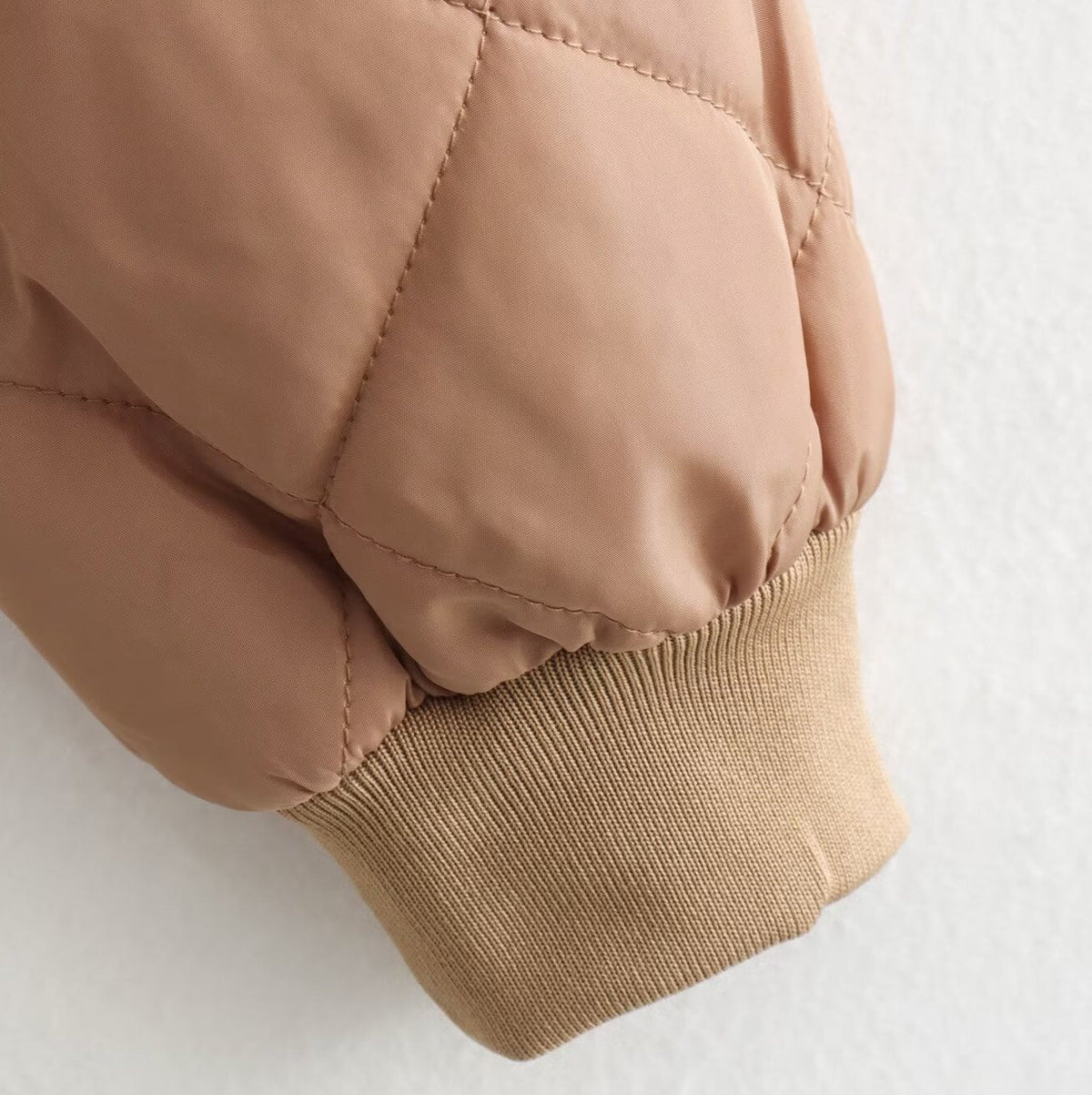 Chaqueta Bomber Acolchada para Mujer, Cuello Redondo