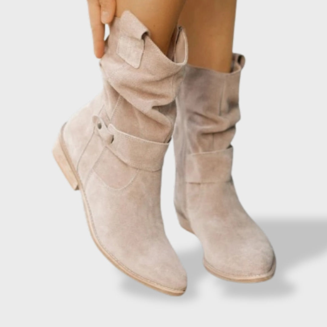 Botas Camperas de Ante Caña Media Hebilla