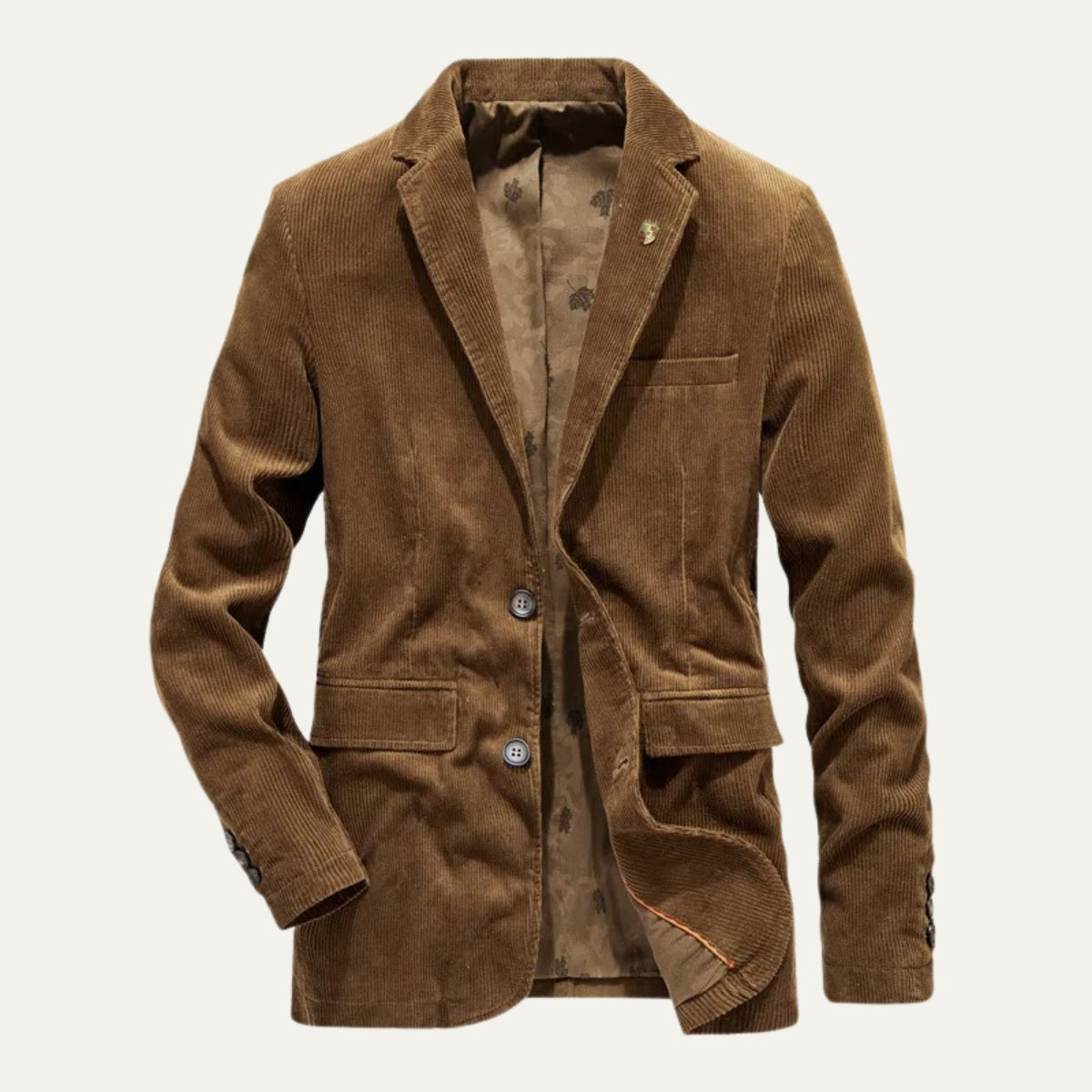 Blazer de Pana con Forro Estampado