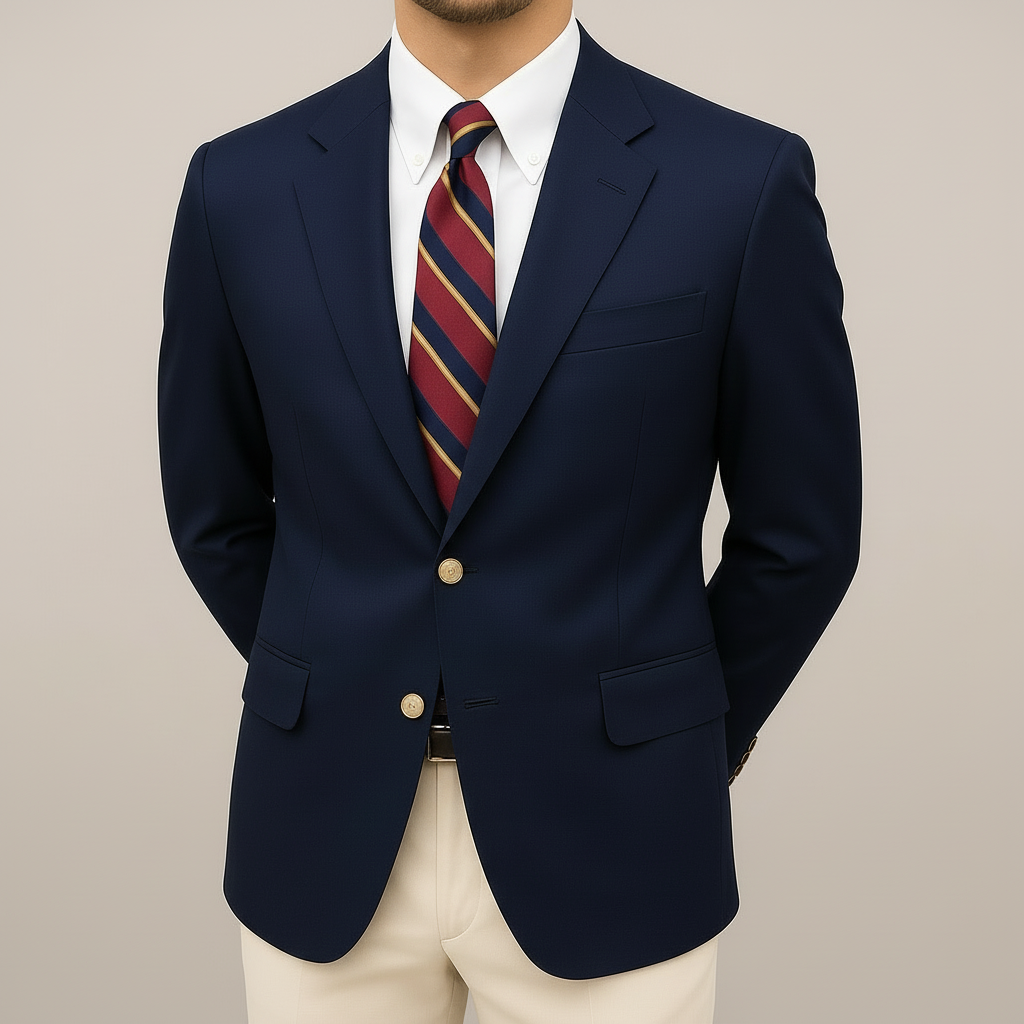 Chaqueta Americana con Botones Metálicos