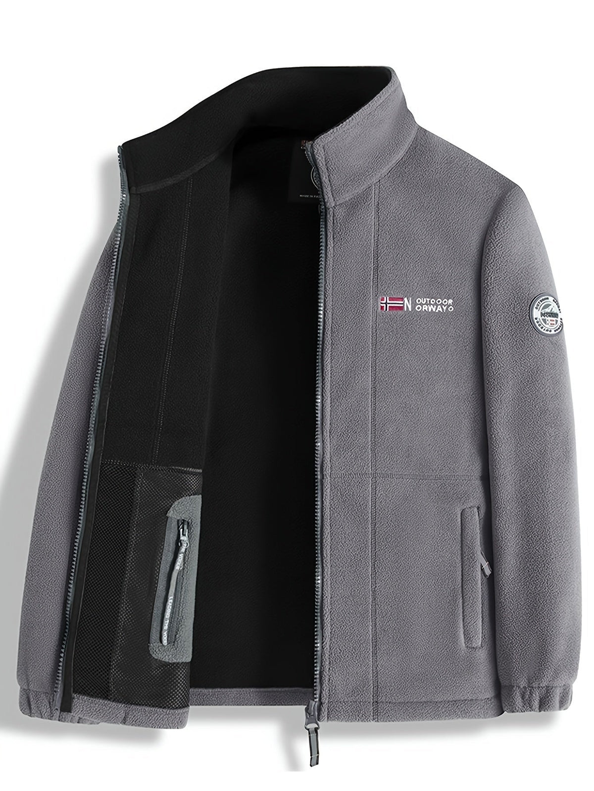 Chaqueta Polar para Hombre, Cuello Alto