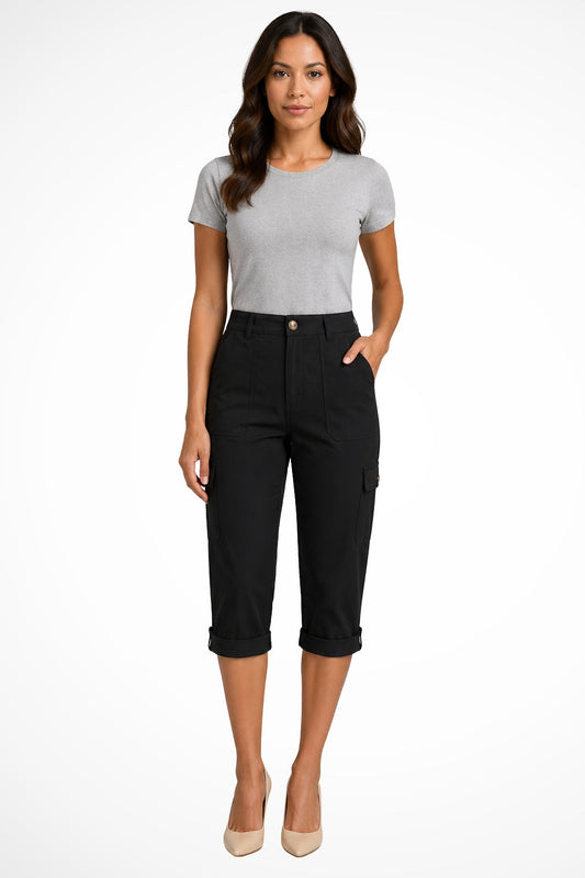 Pantalones Cargo Cortos Bolsillos Laterales