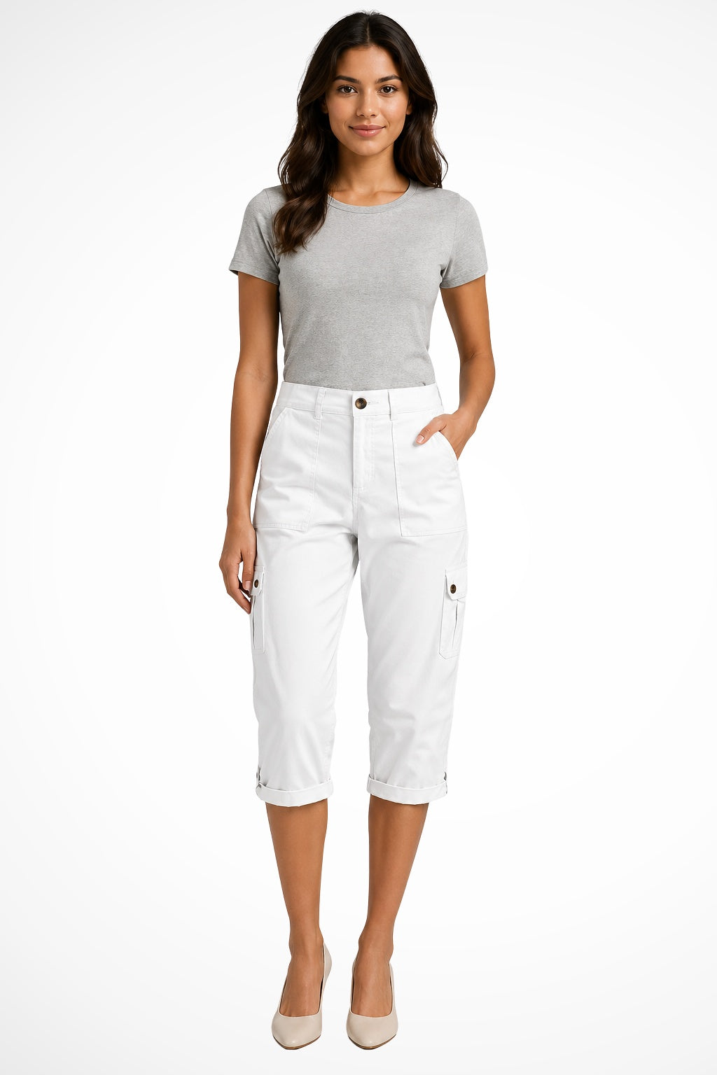 Pantalones Cargo Cortos Bolsillos Laterales