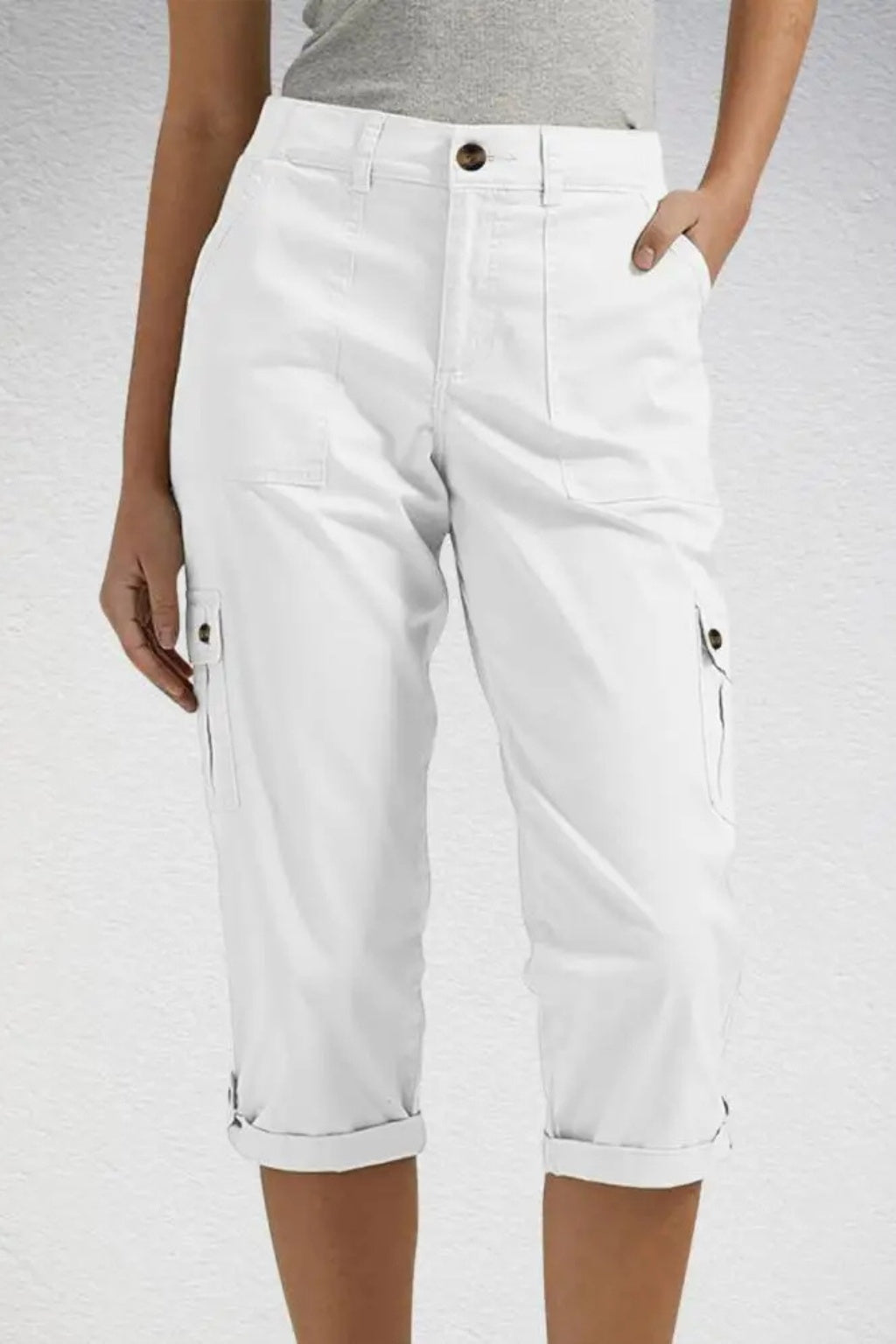 Pantalones Cargo Cortos Bolsillos Laterales