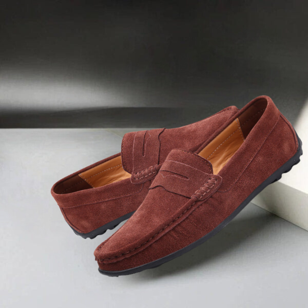 Mocasines de Ante Suela de Goma