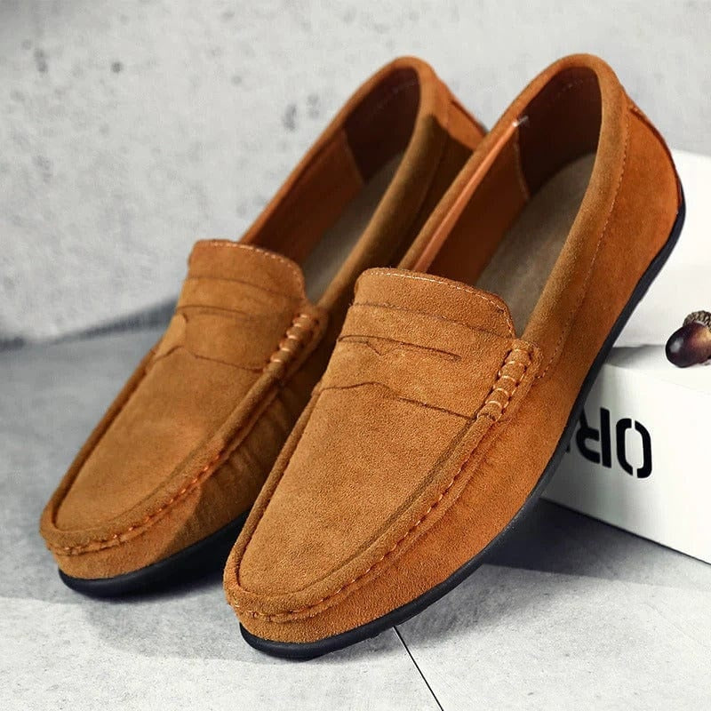 Mocasines de Ante Suela de Goma
