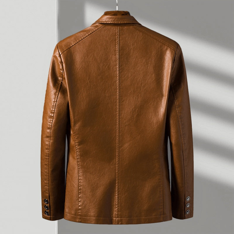 Blazer de Polipiel Estructurado para Hombre