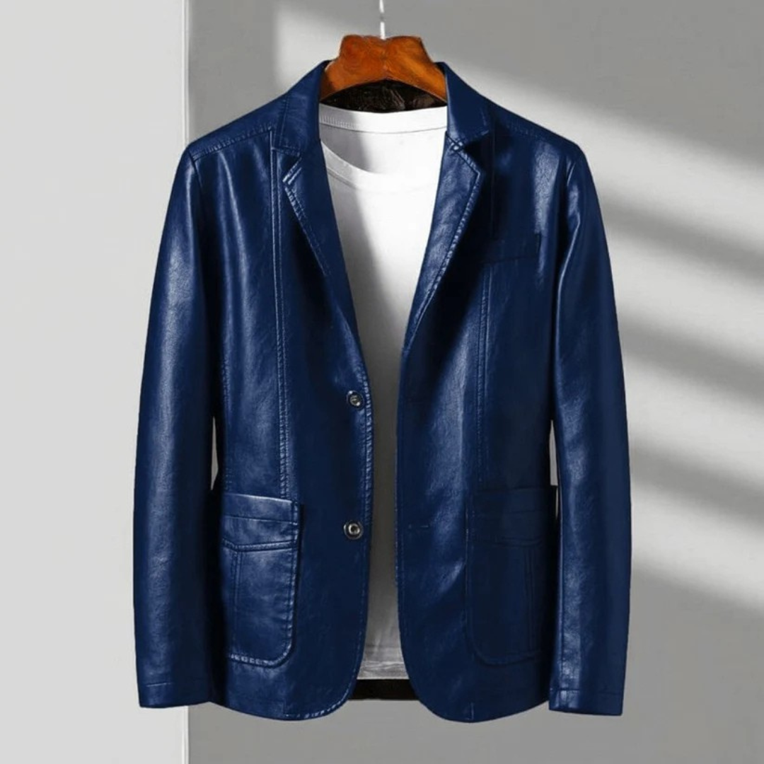 Blazer de Polipiel Estructurado para Hombre