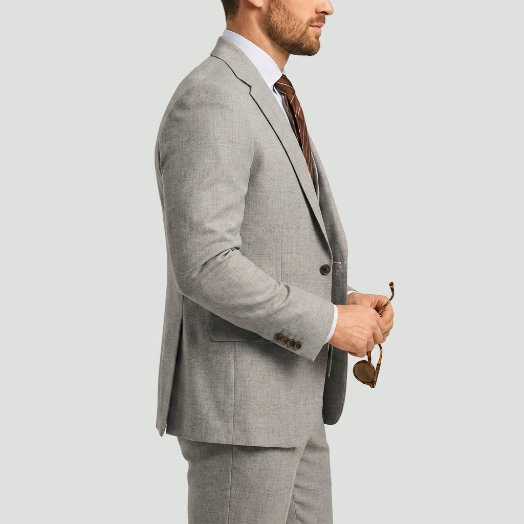 Traje de Tres Piezas Slim Fit Blazer Chaleco