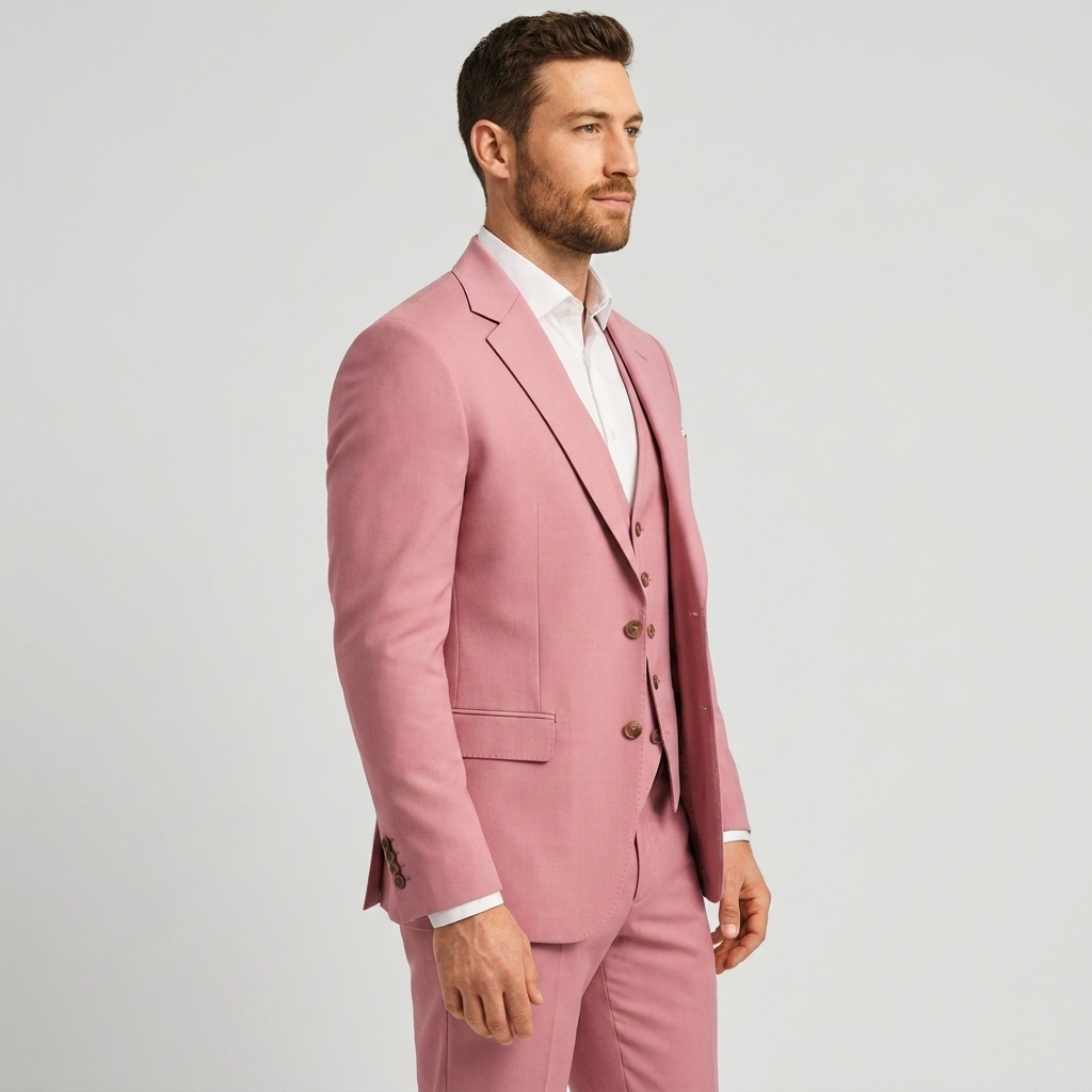 Traje de Tres Piezas Slim Fit Blazer Chaleco
