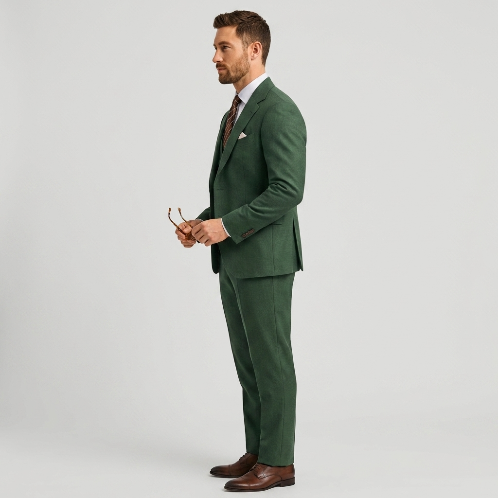Traje de Tres Piezas Slim Fit Blazer Chaleco
