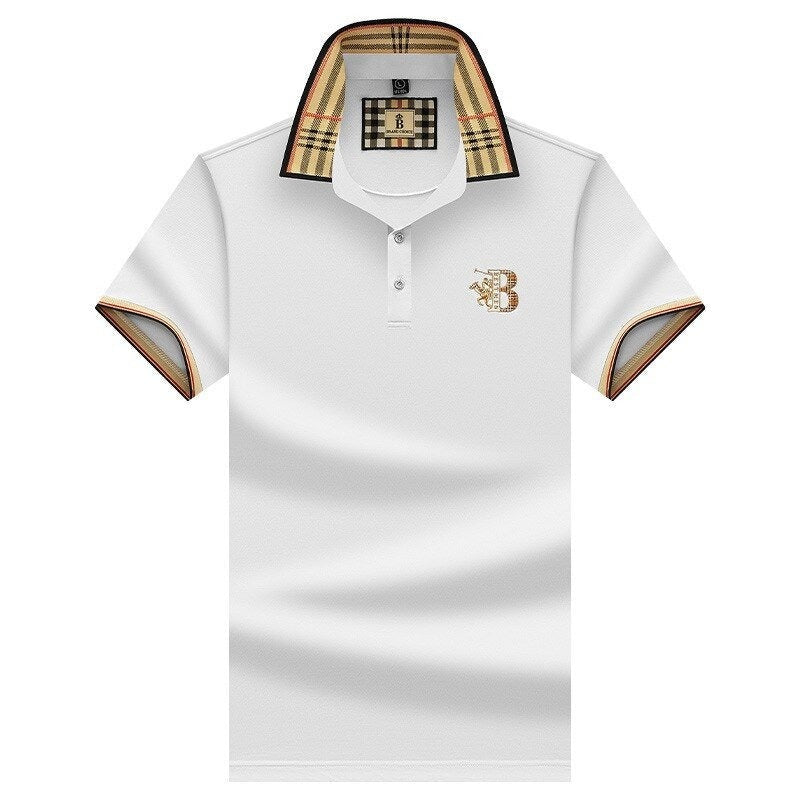 Polo Cuello Cuadros Bordado