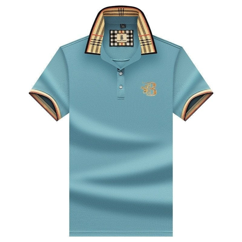 Polo Cuello Cuadros Bordado