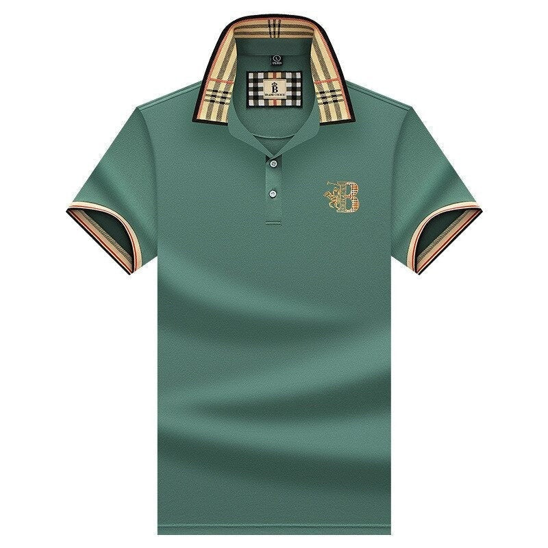 Polo Cuello Cuadros Bordado