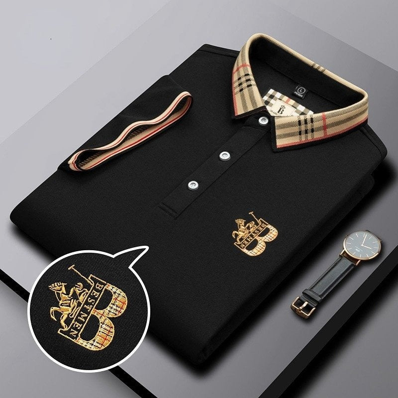Polo Cuello Cuadros Bordado