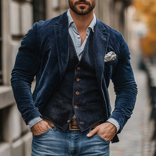 Chaqueta Americana de Pana con Gilet a Juego