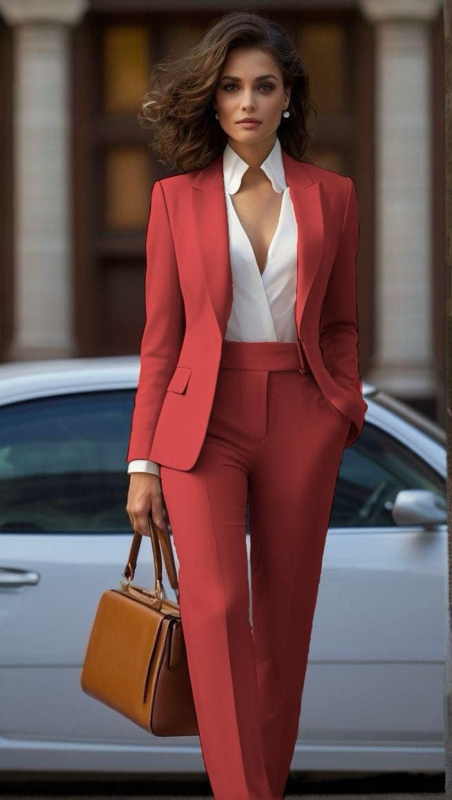 Traje de Chaqueta Elegante, Pantalón Recto