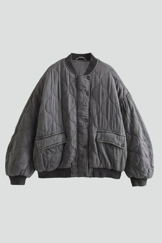 Chaqueta Bomber Acolchada Oversize para Mujer