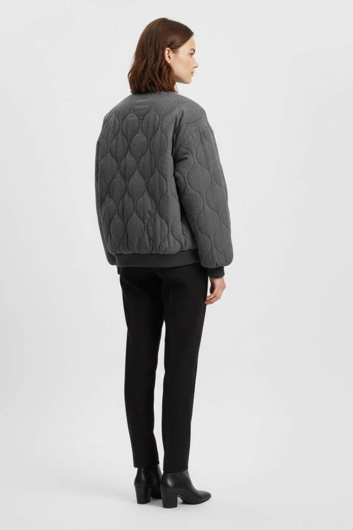 Chaqueta Bomber Acolchada Oversize para Mujer