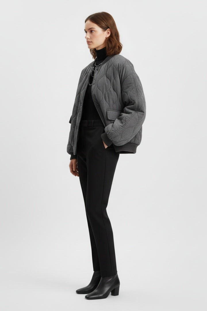 Chaqueta Bomber Acolchada Oversize para Mujer