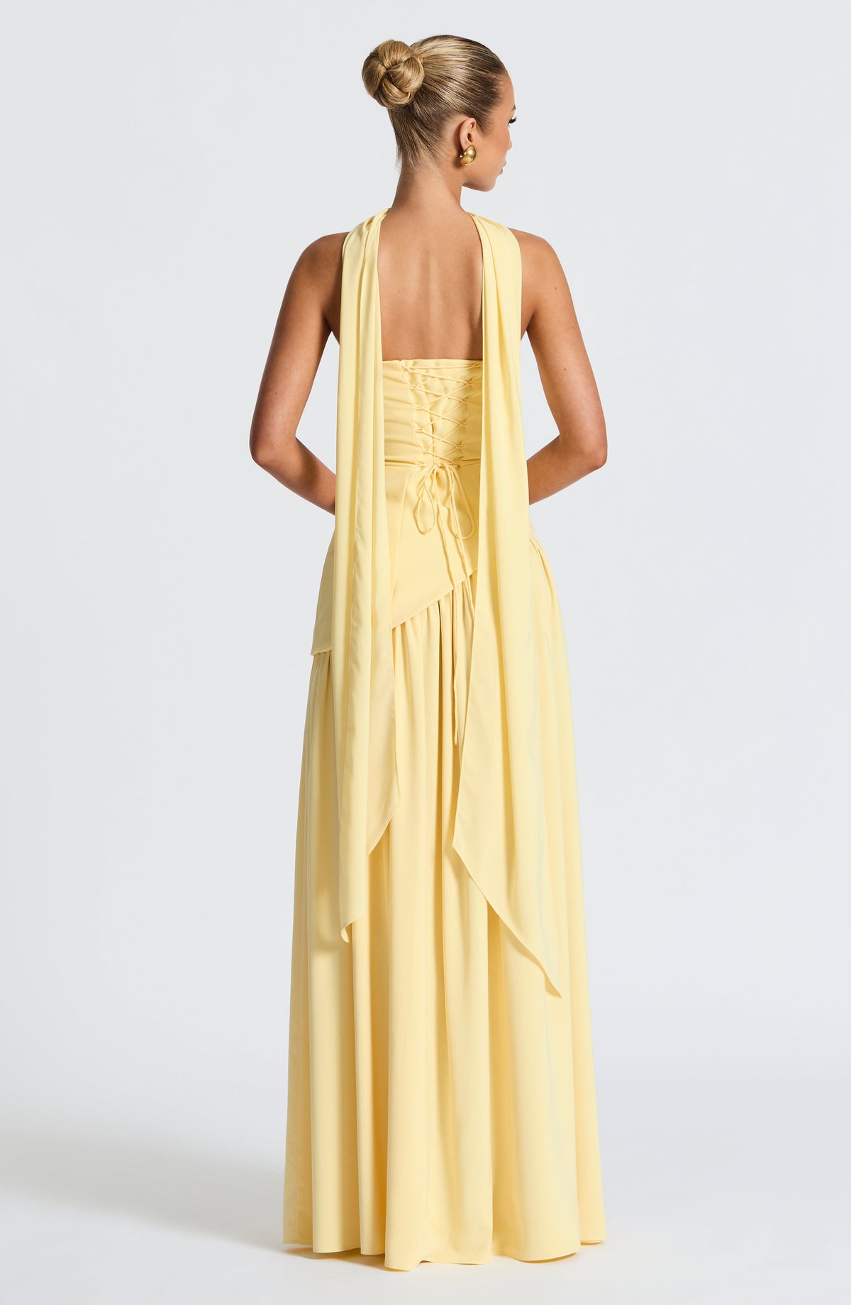 Vestido Maxi Bustier con Falda Fluida