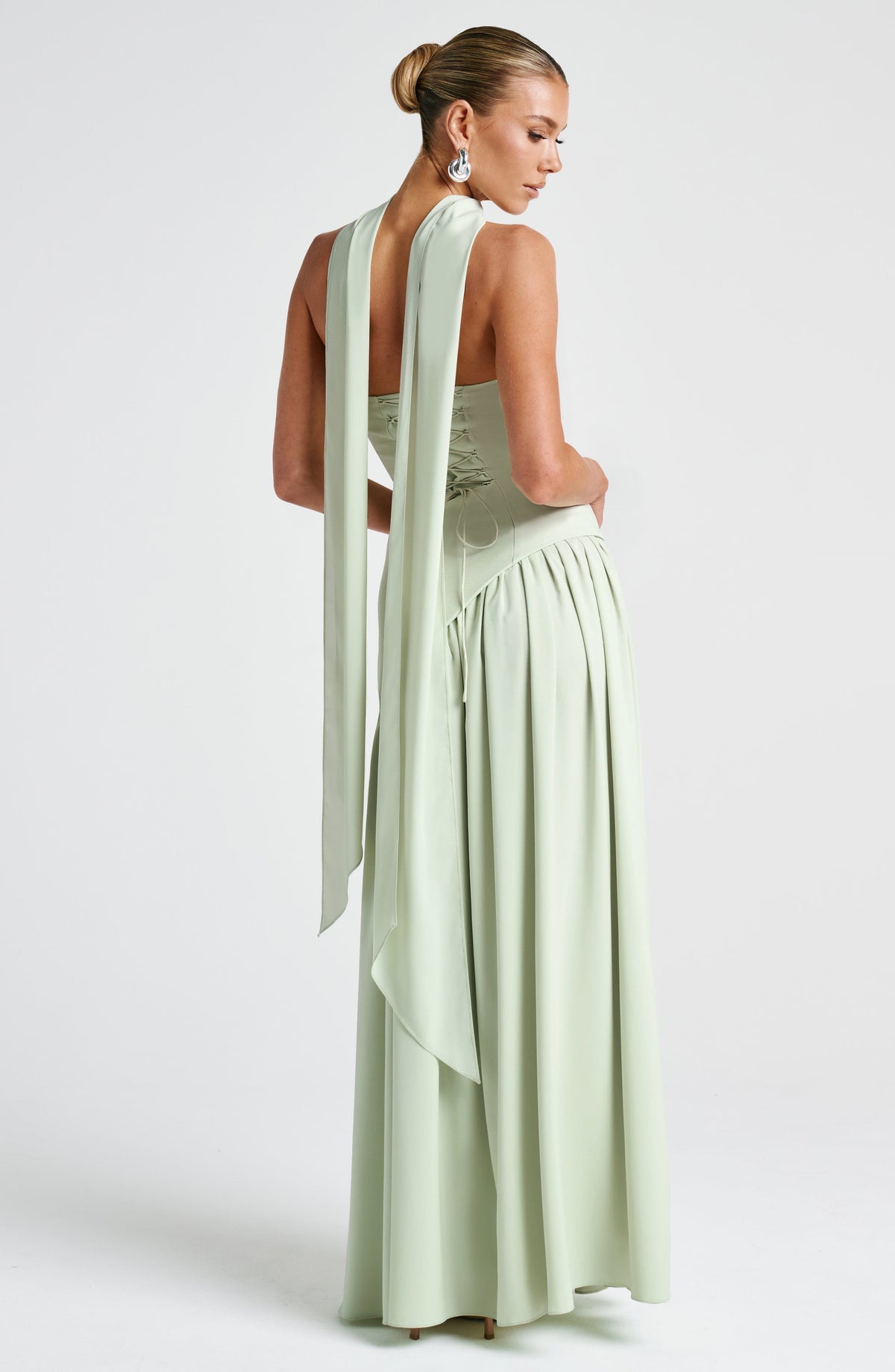 Vestido Maxi Bustier con Falda Fluida
