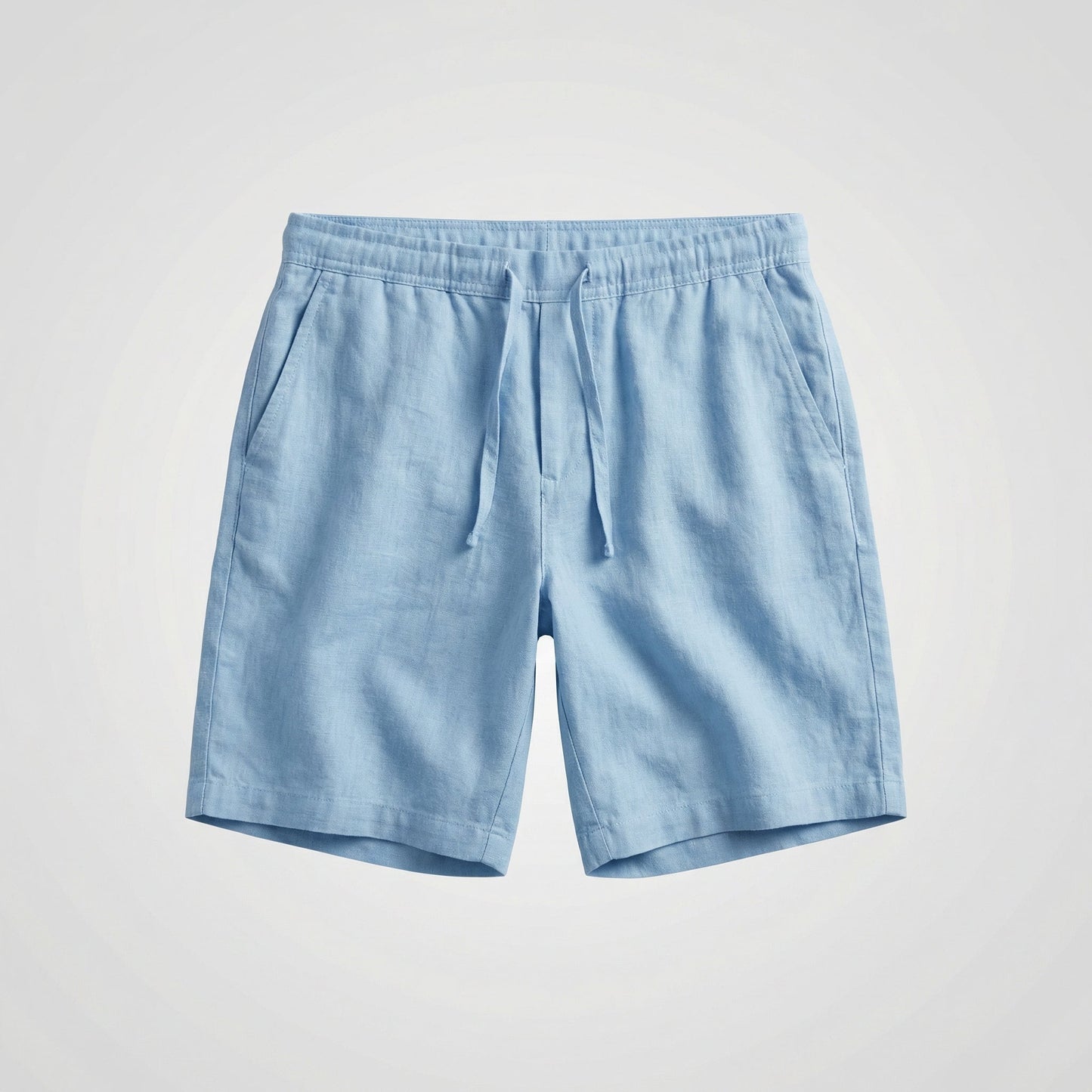 Bermudas de Lino Cintura Elástica Cordón