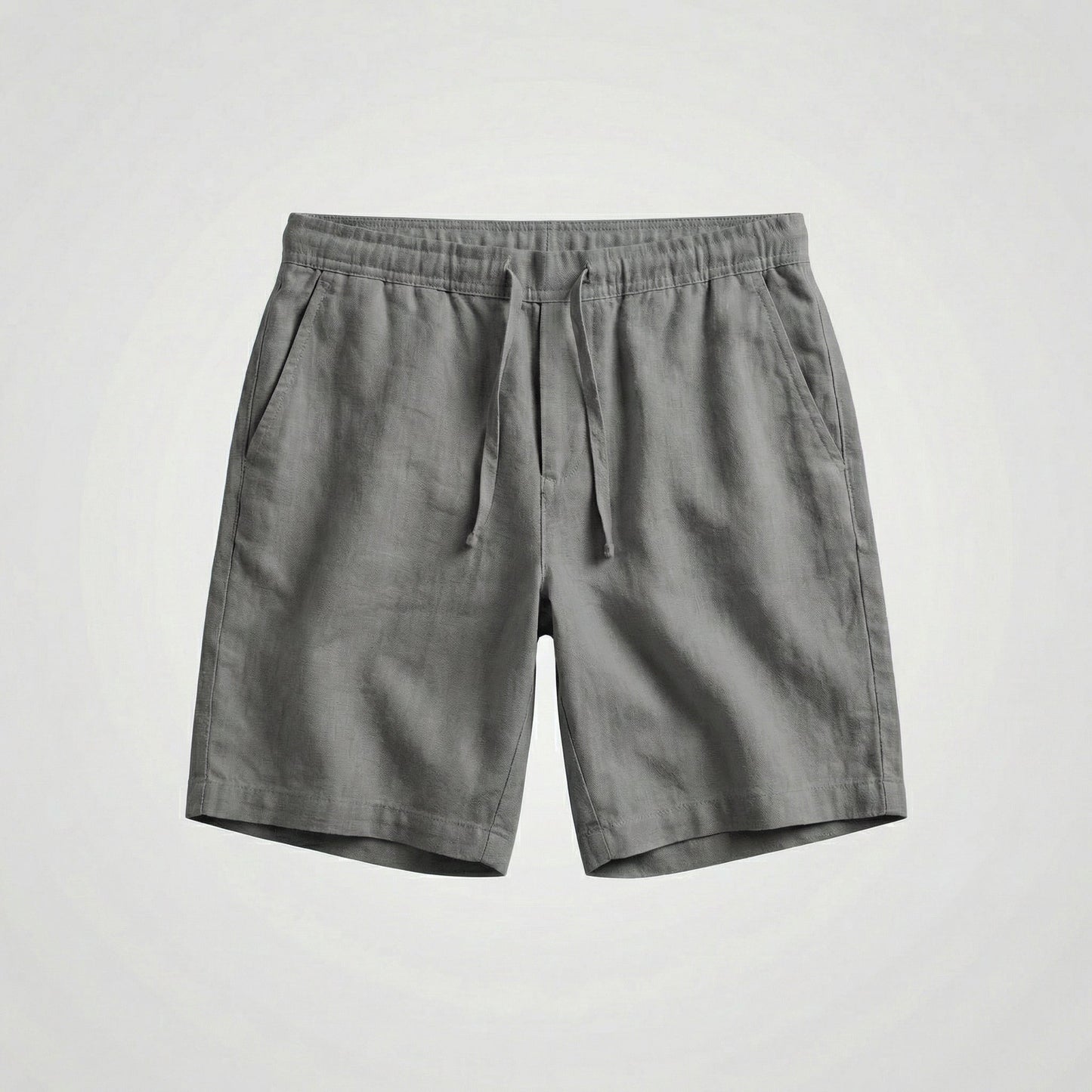 Bermudas de Lino Cintura Elástica Cordón