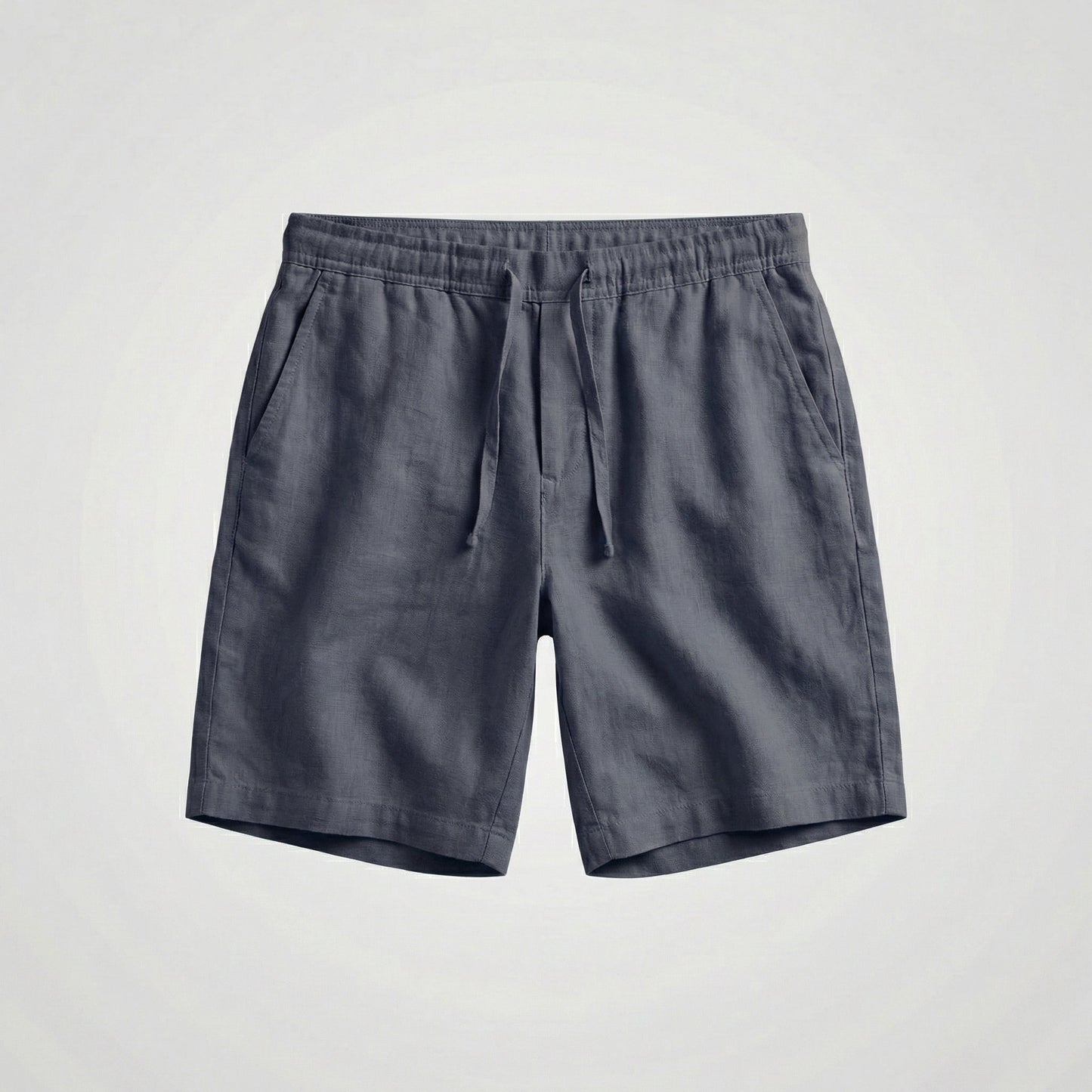 Bermudas de Lino Cintura Elástica Cordón