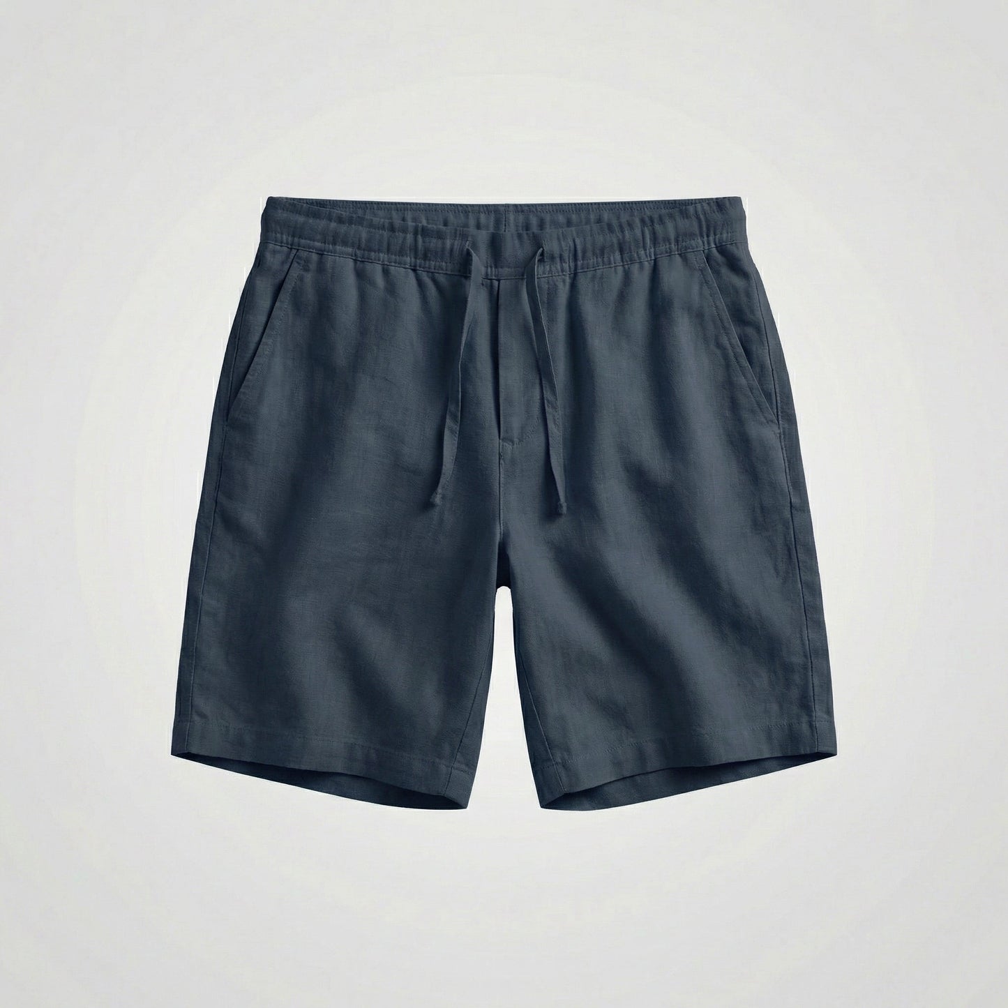 Bermudas de Lino Cintura Elástica Cordón
