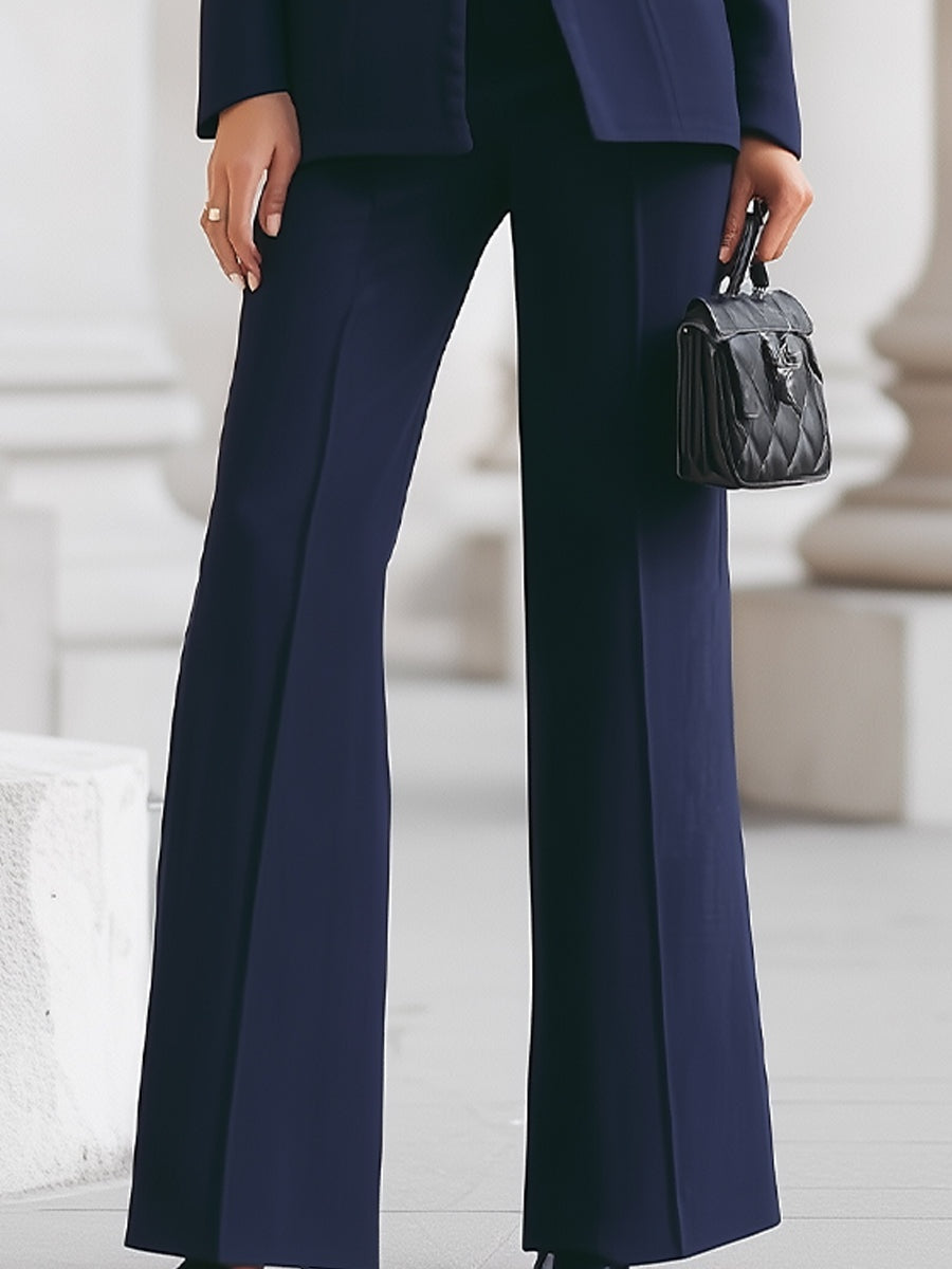 Conjunto de Americana Cuello Mao, Pantalón Campana