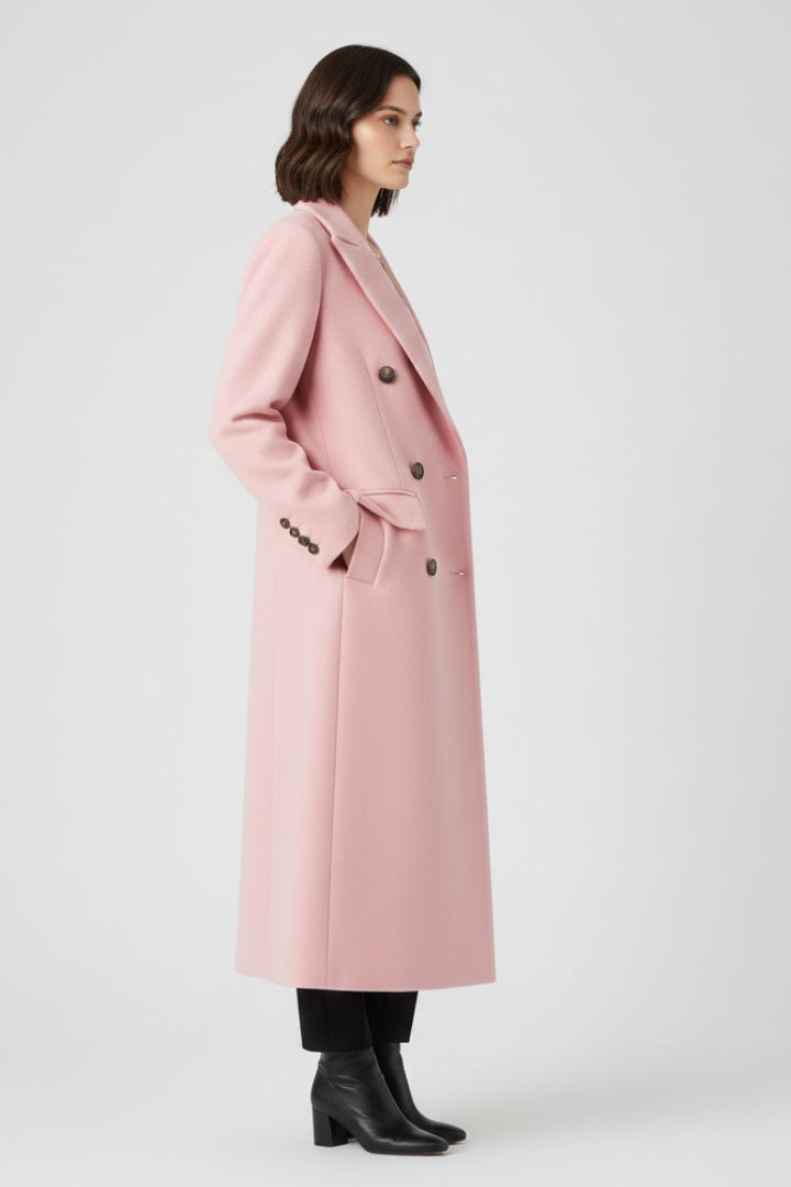 Peacoat de Paño Largo, Doble Botonadura