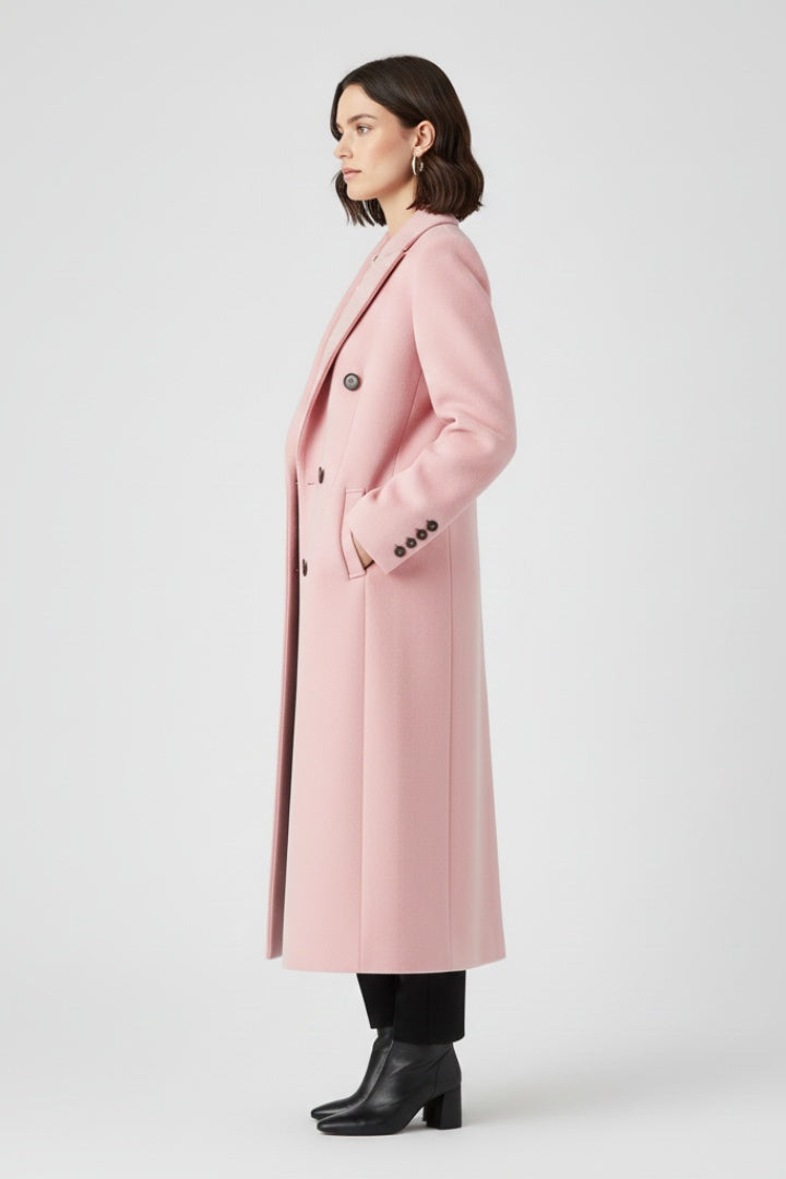 Peacoat de Paño Largo, Doble Botonadura