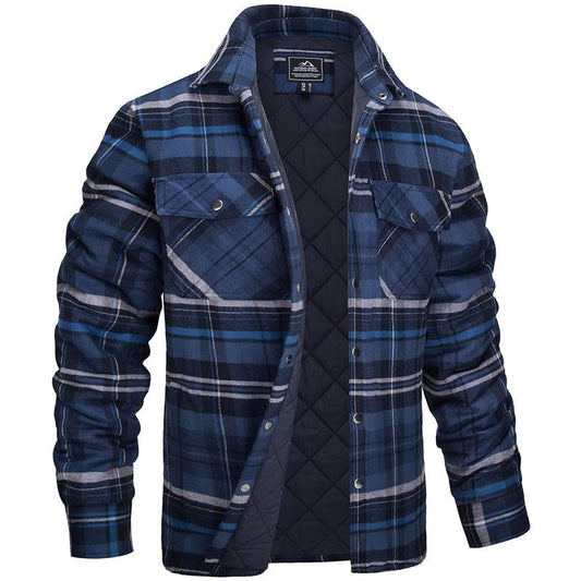 Mikel | Camisa Chaqueta de Franela Acolchada Hombre Cuadros