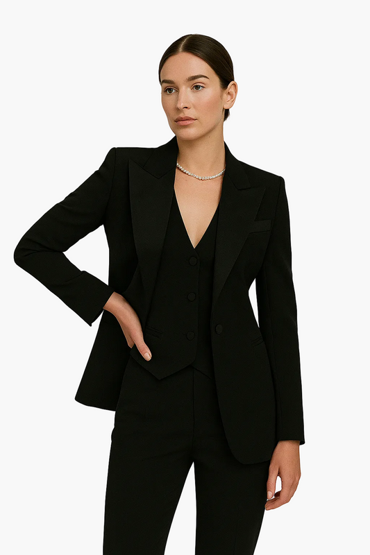 Traje de Chaqueta de 3 Piezas con Chaleco