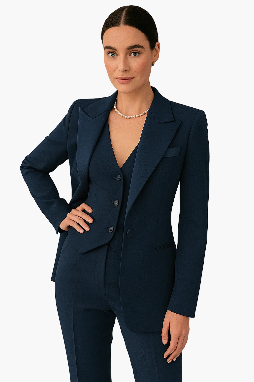 Traje de Chaqueta de 3 Piezas con Chaleco