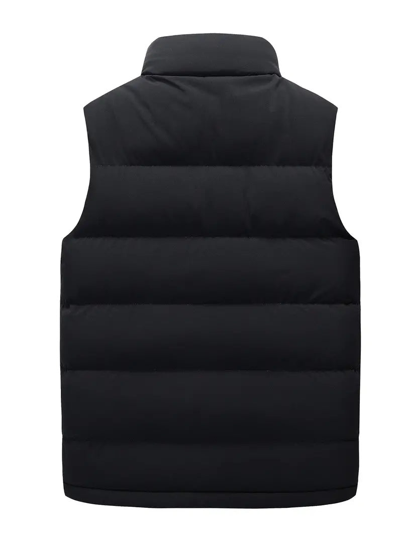 Chaleco Acolchado sin Mangas para Hombre, Cremallera