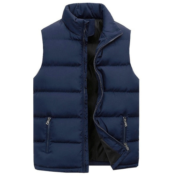 Chaleco Acolchado sin Mangas para Hombre, Cremallera
