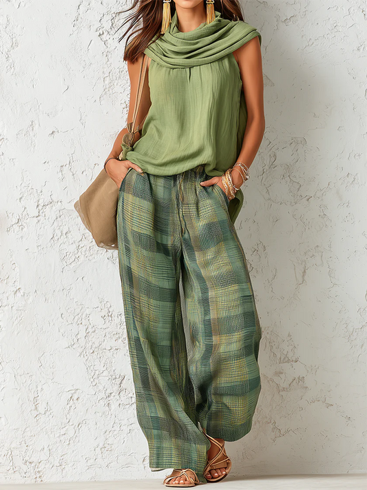 Conjunto Elegante Casual de Dos Piezas