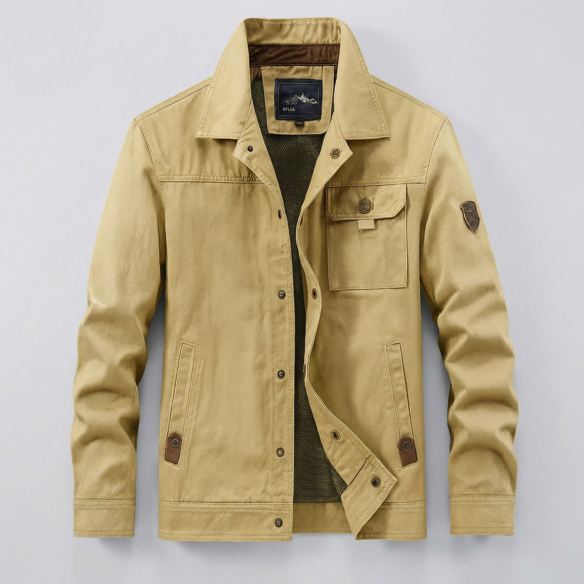 Chaqueta Militar de Algodón para Hombre, Multibolsillos