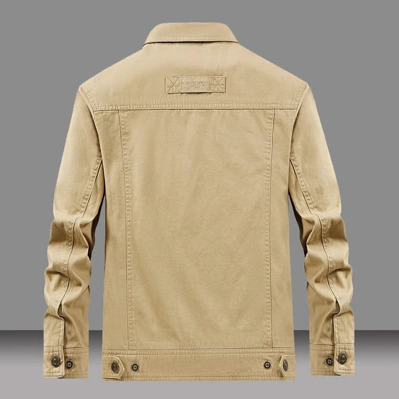 Chaqueta Militar de Algodón para Hombre, Multibolsillos