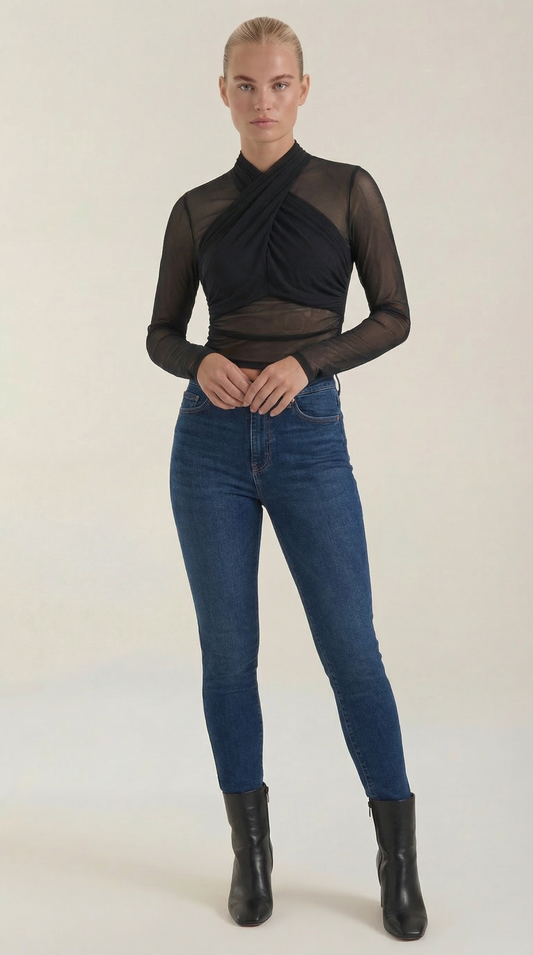 Georgia Transparente Mesh Top