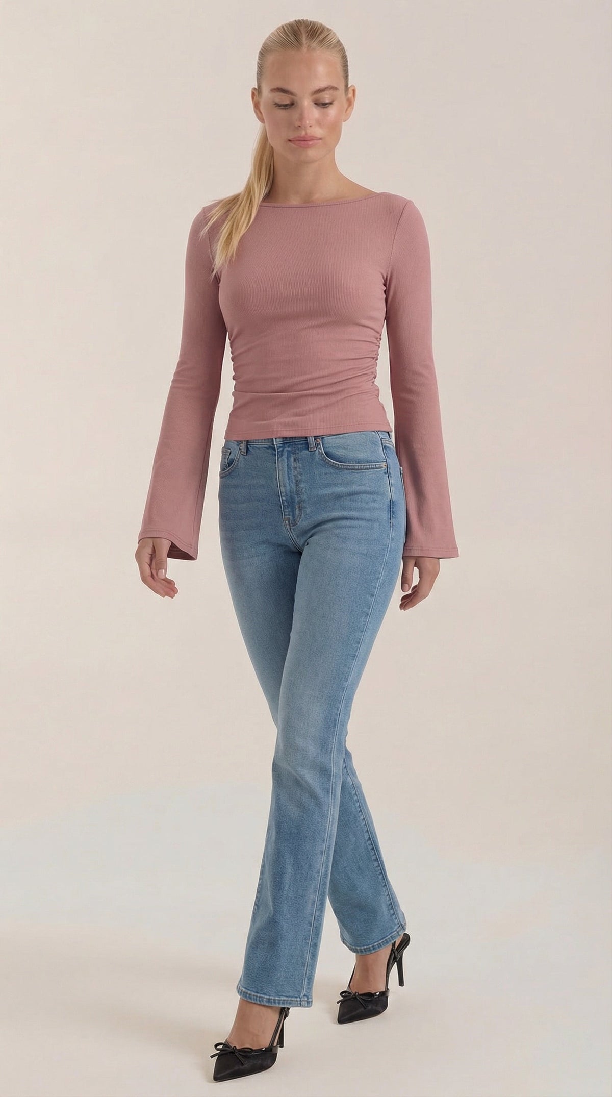Larga Manga Blusa Leona