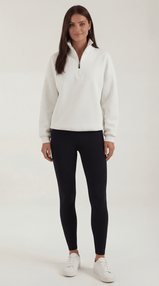 Suéter Oversize Lori con Cuello de Cierre 1/4