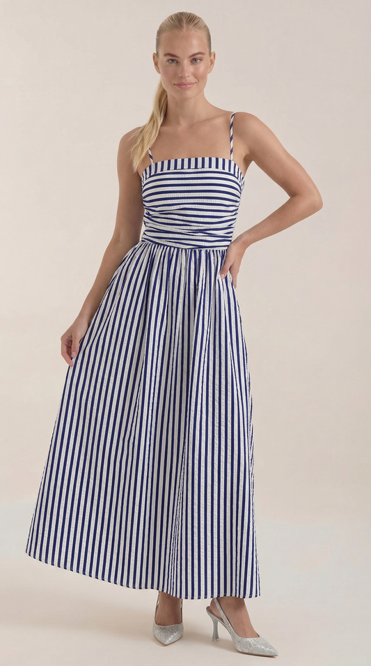 Vestido largo Sandra con rayas