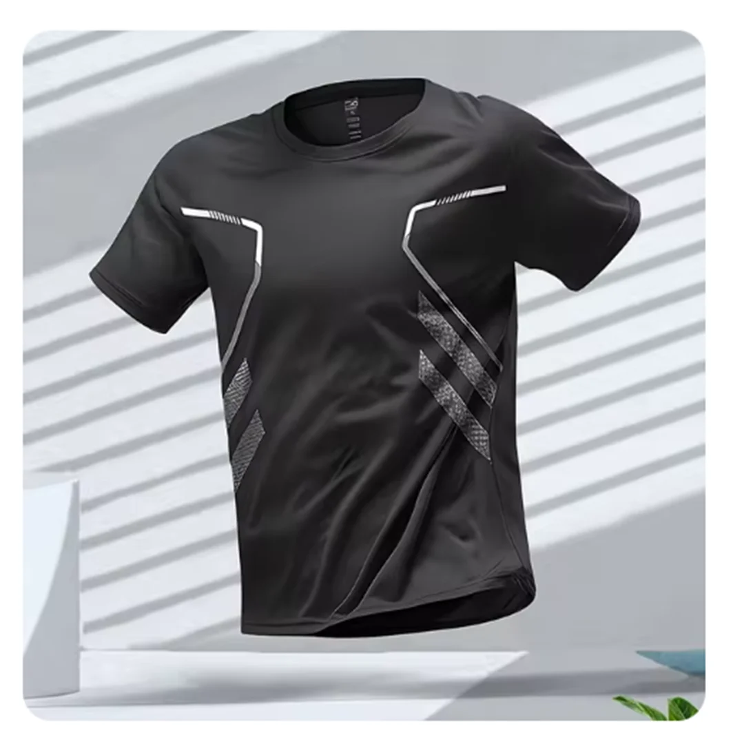 Camiseta Deportiva Running Manga Corta Transpirable