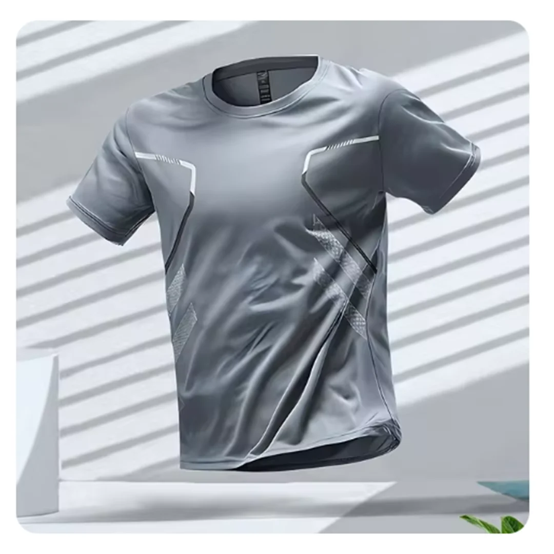 Camiseta Deportiva Running Manga Corta Transpirable